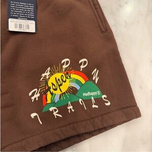 Madhappy Happy Aspen Trails Drawstring Sweat Shorts Size Medium NWT
